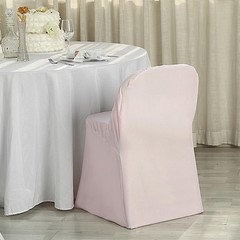 10 Blush Polyester FOLDING CHAIR COVERS Wedding Banquet Reception Decorations