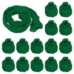 15Pcs Stocking Flower Fabric 65cm/26″ for DIY Mesh Flowers Making, Dark Green