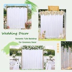 5ft x 7ft White Backdrop Curtains for Wedding Photography Birthday Party Decor