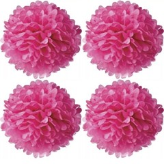 Tissue Paper Pom-poms Flowers Wedding Party DIY Decoration (4 Pack)