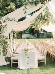 White Wedding Dress Ceiling Drapes Roof Canopy Decor Drap Fabric Chiffon Curtain