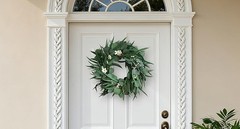 16 inch Preserved Eucalyptus Wreath – Medium-Sized Natural Handcrafted