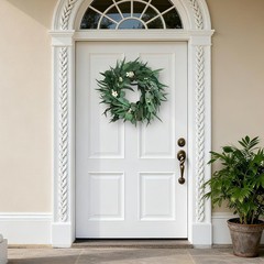 16 inch Preserved Eucalyptus Wreath – Medium-Sized Natural Handcrafted