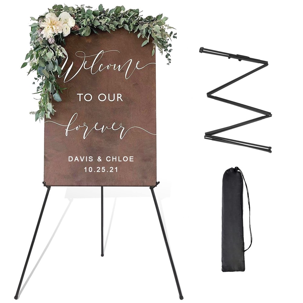 DANMO Easel Stand for Wedding Sign Poster 63” Instant Display Easel for Floo…