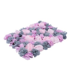 6pcs Artificial Flower Walls 3D Silk Rose Wall Backdrop Decor for Wedding Party
