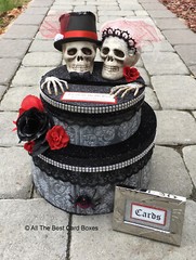 Halloween Wedding,card box,red,personalized,black,#halloween #wedding decoration