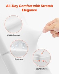 VEVOR 30PCS White Stretch Spandex Folding Chair Covers for Wedding Party Dining