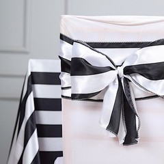 150 pcs Satin Stripe Chair Sashes Wedding Dinner Event Decorations Supplies