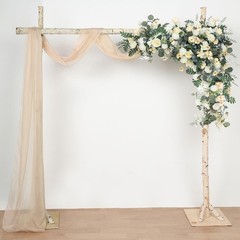 18 feet Nude Sheer Organza Curtain Panel 29″W x 216″L (Pack of 1),
