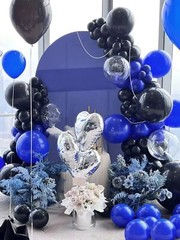 FOTIOMRG 110pcs Royal Blue Balloon Garland Arch Kit, 18 12 10 5 inch Royal Bl…