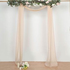 18 feet Nude Sheer Organza Curtain Panel 29″W x 216″L (Pack of 1),