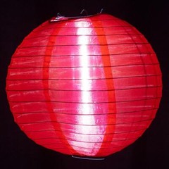 24″ Red Nylon Lantern, Durable Hanging Decoration