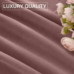 Soft Velvet Wild Rose Curtains 105 inches Privacy Drapes, 2 Panels | 300GSM S…