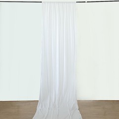 5 ft x 40 ft WHITE Polyester Ceiling Drapes Backdrop CURTAIN PANEL Party Events