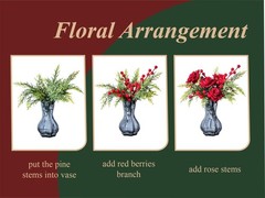 Artificial Flowers, Winter Flowers Artificial – Roses Bouquet with Berry and …