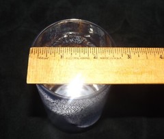 Wedding Decor- Vase / Candle Holder – Frosted Floral Periwinkle Blue