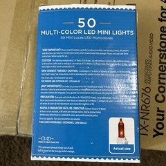 CHRISTMAS LIGHTS:50 LED Multi-Color Wedding Beautiful Save Energy White Wire NEW