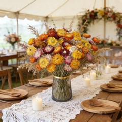 20 PCS Natural Dried Daisy Flowers Bouquet – Multicolor Dried Daisy