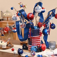 DecorbyHannah 4th of July Tree Ornaments Decorations,60ct Patriotic Ornaments…