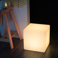 16″ Assorted Cordless Light Up CUBE STOOL LED Furniture Party Events Decorations