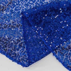 2 ROYAL BLUE 8ft x 2ft Sequined Backdrop Curtain with Rod Pockets Wedding