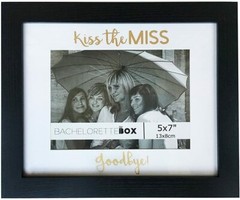 Bachelorette Gift for The Bride Picture Frame Kiss The Miss Goodbye 5×7 Size