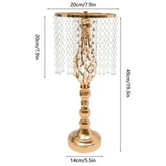 10 Pcs 19.3 inches Tall Crystal Flower Stand Wedding Flower Vase for Reception.