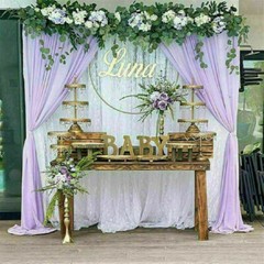 6/10/20 ft Adjustable Wedding Backdrop Stand Background Curtain Pipe Stage White