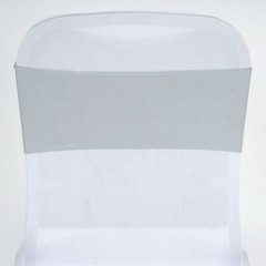 10 Silver Spandex STRETCHABLE CHAIR SASHES Wedding Party Light Gray SALE