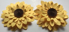 Paper Flowers Wedding Party Nursery Wall Decor Shower Yellow Sunflowers 2 Pieces
