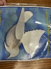 Beistle VTG 1980s Wedding Dove Decoration Hanging Art Tissue Honeycomb 1982 USA