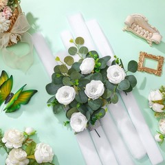 WGXX 24 Set Large Pew Decorations for Weddings 31.5″ 31.5inch, Gardenia