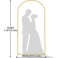 Gold Metal Wedding Arch Backdrop Stand Party Celebration Photo Booth Decoration