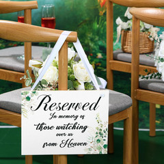Reserved Signs for Wedding Wood in Loving Memory Wedding Sign in Memory of Paren