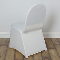 10 Ivory Spandex Fitted Banquet Chair Covers Wedding Party Reception Decorations