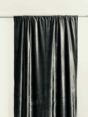 Black Heavy Style Velvet Curtain 10ft H Drape Stage/Theater/Home Noise Thermal