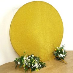 GOLD 7.5 ft Metallic Spandex STAND COVER Wedding Decorations Party Events