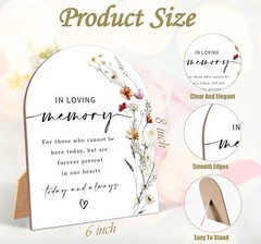 Wildflower In Loving Memory Sign For Wedding, Wedding Ceremony Sign, 6 x 8 In…