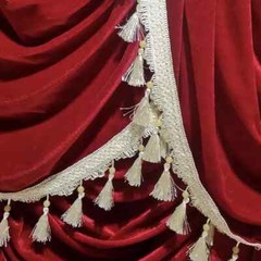 2 Meter Velvet Tassel Swag Drape Panel Wedding Stage Background Party Decor