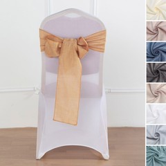 5 CHAIR SASHES Premium Polyester Faux Burlap Wedding Party Reception Decorations