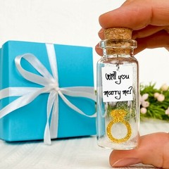 Will You Marry Me Romantic and Unique Marriage Proposal Gift Idea Tiny Ring