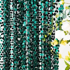 HUNTER GREEN 8×8 ft Big Payette Sequined BACKDROP CURTAIN Wedding Decorations