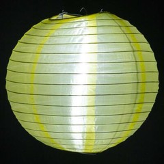 20″ Gold Yellow Nylon Lantern, Even Ribbing, Durable, Hanging Decoration