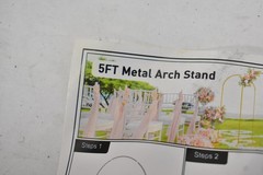5FT Metal Arch Backdrop Wedding Gold PVC Reusable Arch Stand 2.1×5 FT Decor