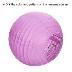 6pcs 6 Inch Folding Hanging Paper Lanterns Small Lampshade Pink