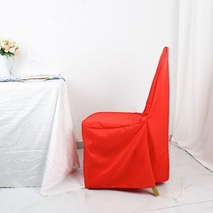 50 Red POLYESTER BANQUET CHAIR COVERS Wholesale Wedding Party Decorations