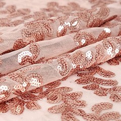 Sequin Table Runners 5 Pieces Table Runners 12″x72″ – 5pcs Rose Gold Flower
