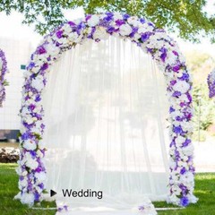 Metal Garden Arch Gothic Arbor Climbing Rose Plants Outdoor Archway Trellis 8ft