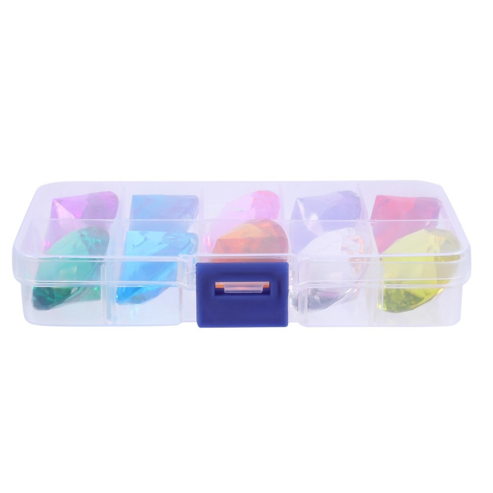10Pcs Assorted Color Reusable Acrylic Gems Toy for Girls Jewelry Crafting