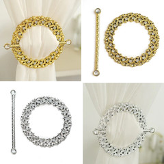 2 Round 7 in Plastic Acrylic Crystals CURTAIN Tie Backs Drapery Bands Events